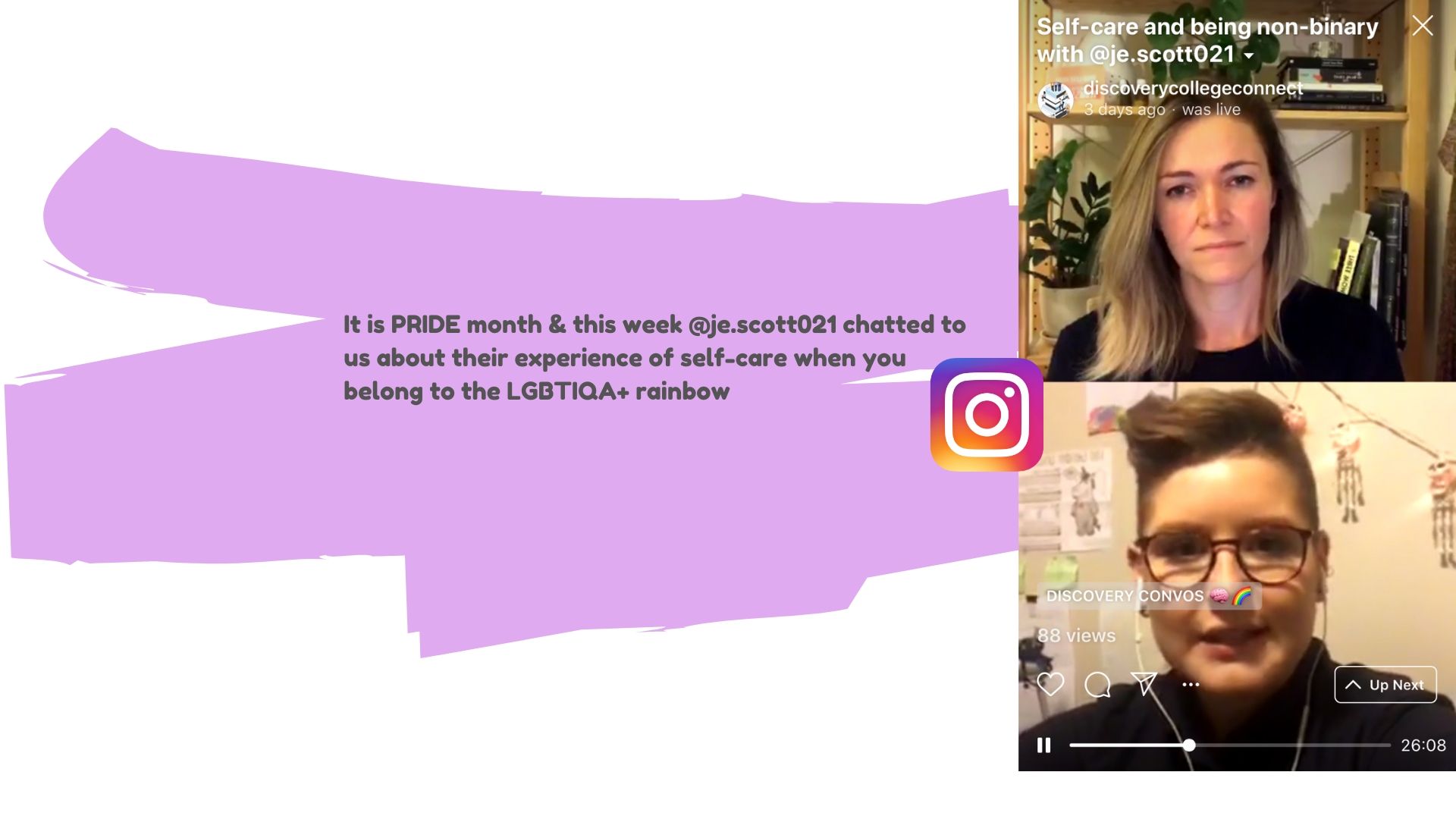 This discovery convo is about self-care in the LGBTIQA+ community